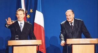 Sommet franco-britannique - confÃ©rence de presse conjointe du PrÃ©sident de la RÃ©publique et de M. Tony Blair, Premier ministre du Roya ...