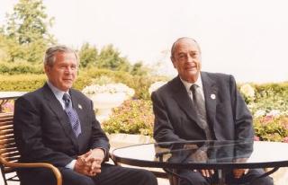 Entretien bilatéral avec George W. Bush, Président des Etats-Unis d'Amérique.