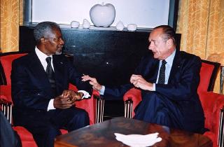 Déplacement aux Etats-Unis - dîner de travail avec M. Kofi Annan, secrétaire général des Nations Unies
