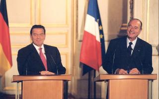 Conférence de presse conjointe du Président de la République et de M. Gerhard Schröder, à l'issue de leur entretien