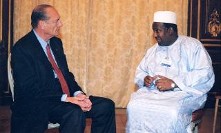 Forum pour le partenariat avec l'Afrique - entretien du PrÃ©sident de la RÃ©publique avec M. Alpha Oumar Konare, prÃ©sident de la Commis ...