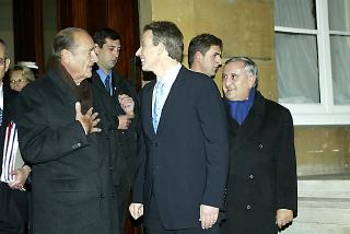 Sommet franco-britannique - confÃ©rence de presse conjojinte du PrÃ©sident de la RÃ©publique et de M. Tony Blair, Premier ministre du Roy ...