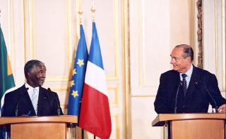 Conférence de presse conjointe du Président de la République et de M. Thabo Mbeki Président de la République d'Afrique du sud