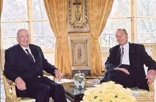 Entretien du Président de la République et de M. Pascal COUCHEPIN, Président de la Confédération de Suisse