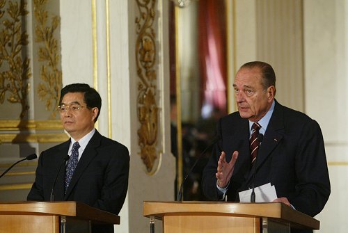 Visite du Président chinois - conférence de presse conjointe