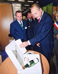 Visite du Président de la République aux Rencontres Industrielles de l'Yonne (RIDY 2003 )