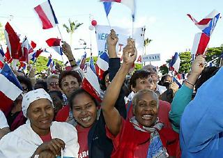 Accueil du Président de la République à Nouméa - Nouvelle Calédonie