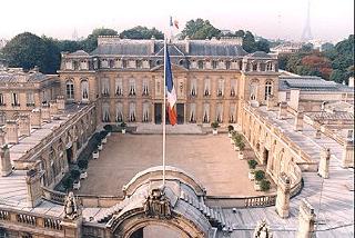 Palais de l'Elysée - vue aérienne