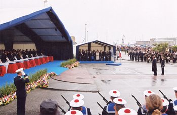 Cérémonie d'hommage national aux victimes de l'attentat de Karachi (Pakistan).