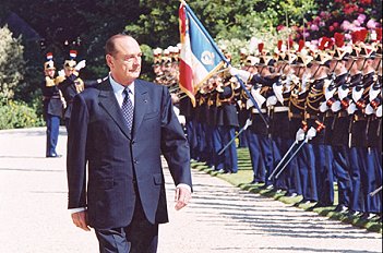 Cérémonie d'investiture de M. Jacques Chirac, Président de la République.