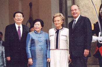 Visite officielle de M. Zhu Rongji, Premier ministre de la République populaire de Chine.