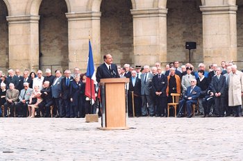 Hommage funèbre du Président de la République en l'honneur du colonel Henry Rol-Tanguy.