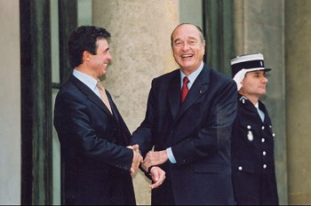 Le Président de la République accueille M. Anders Fogh Rasmussen, Premier ministre du Danemark