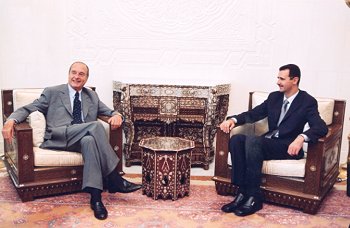 Entrtien du Président de la République et de M. Bachar El Assad, Président de la République arabe syrienne.