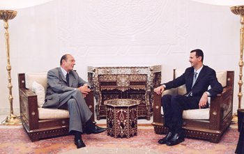 Entrtien du Président de la République et de M. Bachar El Assad, Président de la République arabe syrienne.