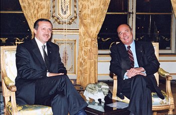 Entretien du Président de la République avec M. Recep Tayyip ERDOGAN, président du parti de la Justice et du Développement (AKP).