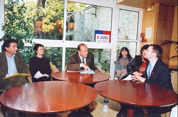 Visite du Président de la République au Centre Arc-en-ciel - AIDS