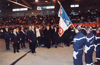 Hommage aux pompiers volontaires de Loriol.