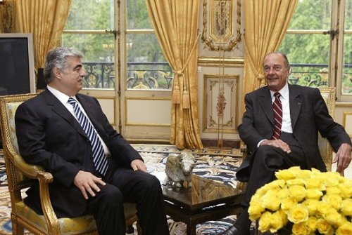 Entretien du Président de la République et de M. Rafic Hariri, Premier ministre libanais