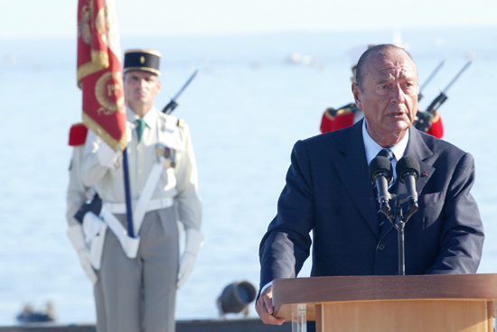 Cérémonies du 60ème anniversaire du Débarquement de Provence sur le porte-avions Charles-de-Gaulle - discours du Président de la République