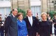 Arrivée des deux couples présidentiels au Palais de l'Elysée. - 2