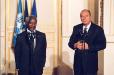Conférence de presse conjointe du Président de la République et de M. Kofi Annan, secrétaire général des Nations Unies.