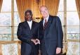Fin de l'entretien du Président de la République et du Général Mathieu KEREKOU, Président de la République du Bénin.