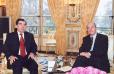 Entretien du Président de la République et de M. Emomali RAKHMONOV, Président de la République du Tadjikistan.