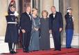 DÃ®ner d'Etat offert par le PrÃ©sident de la RÃ©publique et Mme Jacques CHIRAC en l'honneur de Leurs MajestÃ©s Albert II roi des Belg ...