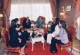 Déplacement au Maroc - entretien du Président de la République et de Sa Majesté Mohamed VI roi du Maroc en présence de Mme Jacques Chirac, du prince Moulay Rachid et de Leurs Altesses royales les princesses Lalla Salma, Lalla Meriem, Lalla Asmaa et Lalla 