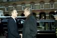 Sommet franco-britannique - départ du Président de la République salué par M. Tony Blair, Premier ministre du Royaume Uni de Grande Bretagne et d'Irlande du nord