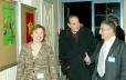 Visite au SAMU social de Paris - accueil du Président de la République par le Dr. Xavier Emmanuelli et Mme Stéfania Parigi (Hospice Saint-Michel)