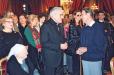 Réception offerte par le Président de la République et Mme Jacques Chirac à l'issue de la remise du Grand prix universel des cultures au père Pierre Ceyrac (salle des Fêtes)