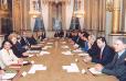 Commission de réflexion sur l'application du principe de laïcité dans la République - réunion de travail du Président de la République et des 20 membres de la commission