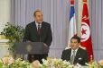 Visite d'Etat en Tunisie - allocution du Président de la République lors du dîner d'Etat offert en son honneur par le  Président de la République par M. Zine El Abidine Ben Ali (Palais de Carthage)
