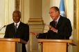 Conférence de presse conjointe du Président de la République et de M. Kofi Annan, secrétaire général de l'organisation des Nations unies