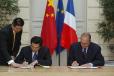 Visite du Président chinois - signature de la Déclaration commune et d'accords bilatéraux