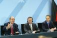 Rencontre franco / germano / britannique  - Conférence de presse conjointe du Président de la République, de M. Gerhard Schröder, et de M. Tony Blair