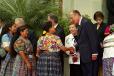 Arrivée du Président de la République à la Casa Crema - académie des langues Mayas