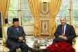 Entretien du Président de la République avec le roi de Malaisie AGONG XII
