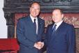 Entretien du Président de la République et de M. Silvio Berlusconi Président du Conseil des ministres de la République italienne.