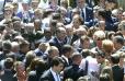 Réception dans les jardins du Palais de l'Elysée