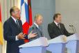 Rencontre franco-germano-russe - conférence de presse conjointe (résidence Botcharov Routchei) - 2