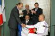 Rencontre du Président de la République avec les membres de la délégation paralympique française qui participera aux Jeux Olympiques d'Athènes du 17 au 24 septembre 2004