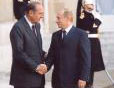 Le Président de la République accueille M. Vladimir Poutine, Président de la Fédération de Russie