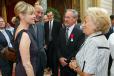 Réception donnée à l'issue de la remise des insignes de chevalier de la Légion d'Honneur à M. Steven Spielberg