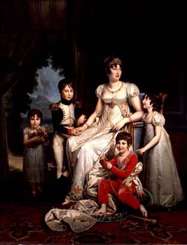 Caroline Murat Reina de Nápoles, rodeada de sus hijos por François Gérard