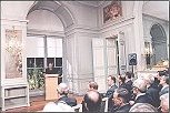 Photo: Opening of the Kosovo peace conference
on 6 February 1999 (Dining room of the Château)