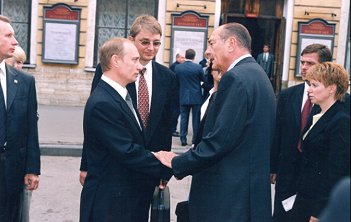 Von 1. bis 3. Juli 2001. Staatsbesuch in Rußland.