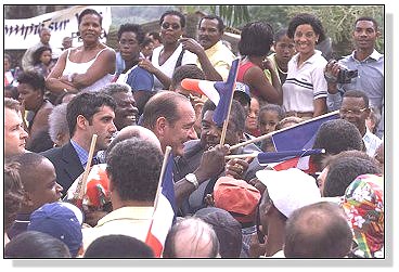  Vom 9. bis 12. März 2000, Besuch der Antillen (Antilles)